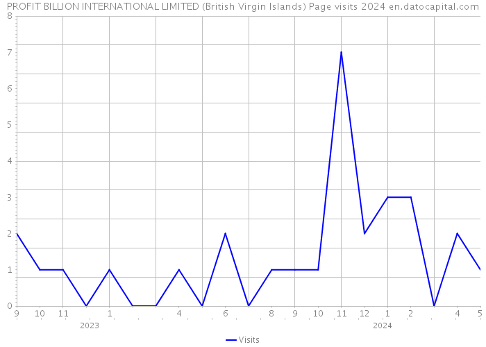 PROFIT BILLION INTERNATIONAL LIMITED (British Virgin Islands) Page visits 2024 
