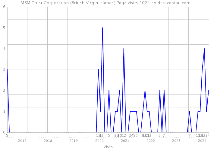 MSM Trust Corporation (British Virgin Islands) Page visits 2024 