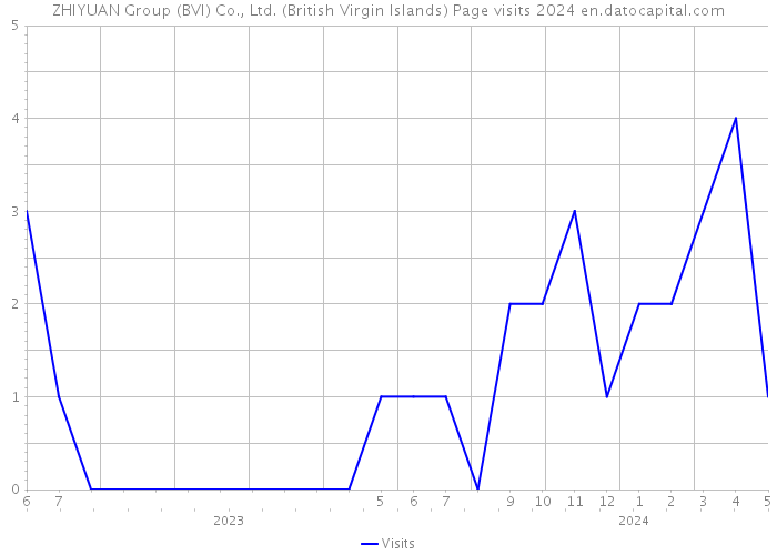 ZHIYUAN Group (BVI) Co., Ltd. (British Virgin Islands) Page visits 2024 