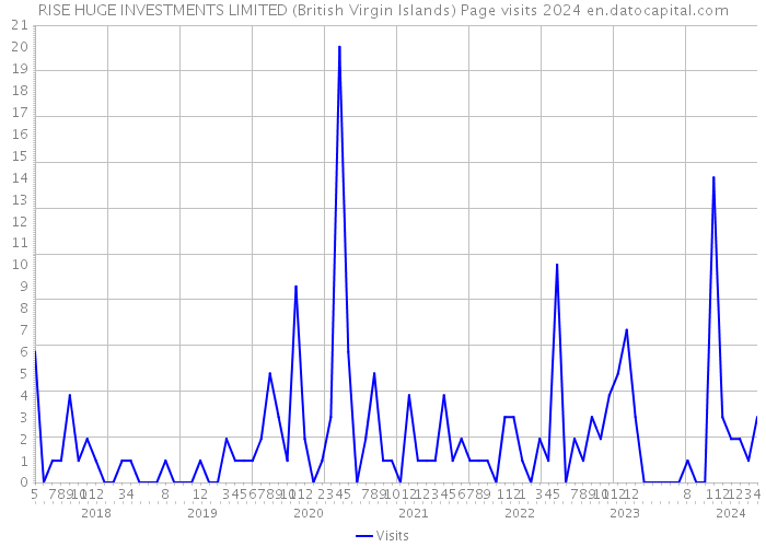 RISE HUGE INVESTMENTS LIMITED (British Virgin Islands) Page visits 2024 