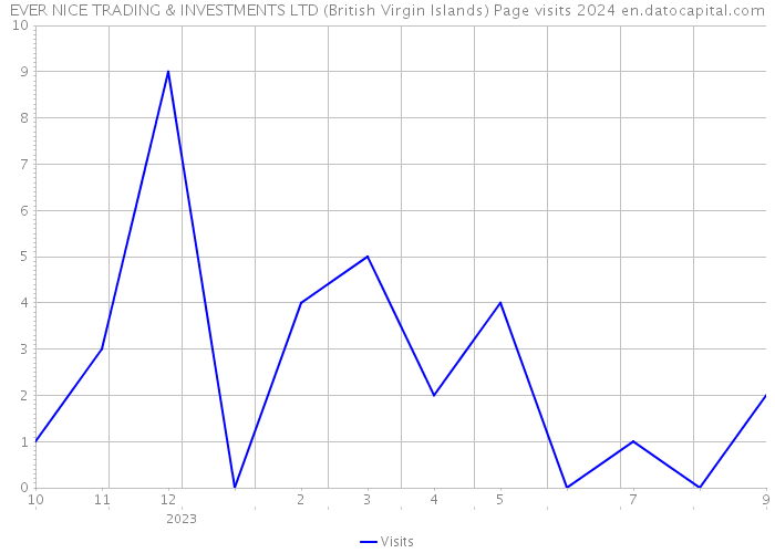 EVER NICE TRADING & INVESTMENTS LTD (British Virgin Islands) Page visits 2024 