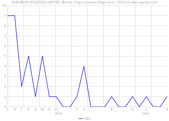 AUDUBON HOLDINGS LIMITED (British Virgin Islands) Page visits 2024 