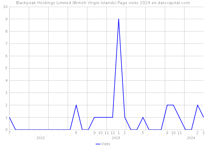 Blackpeak Holdings Limited (British Virgin Islands) Page visits 2024 