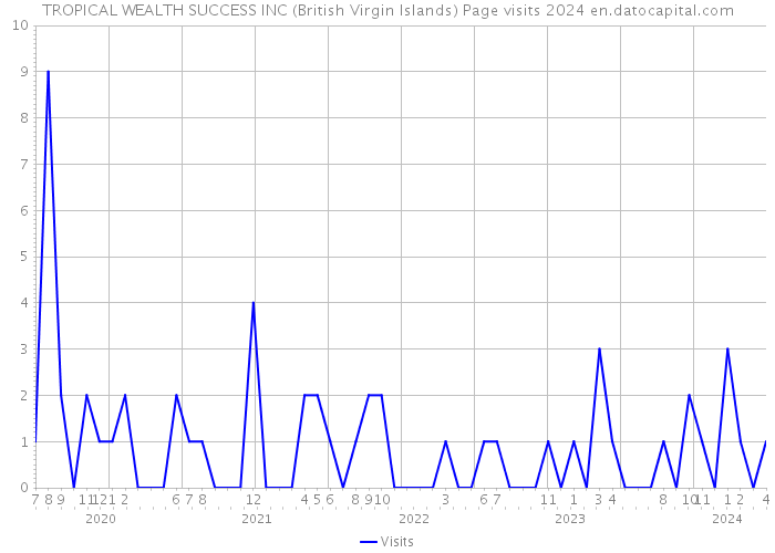 TROPICAL WEALTH SUCCESS INC (British Virgin Islands) Page visits 2024 