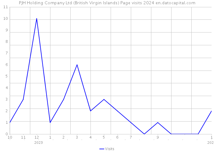 PJH Holding Company Ltd (British Virgin Islands) Page visits 2024 