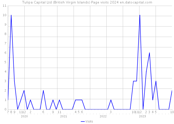 Tulipa Capital Ltd (British Virgin Islands) Page visits 2024 