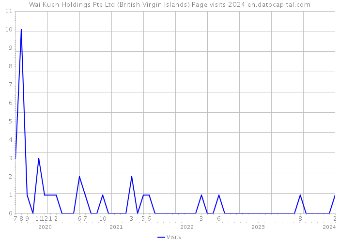 Wai Kuen Holdings Pte Ltd (British Virgin Islands) Page visits 2024 