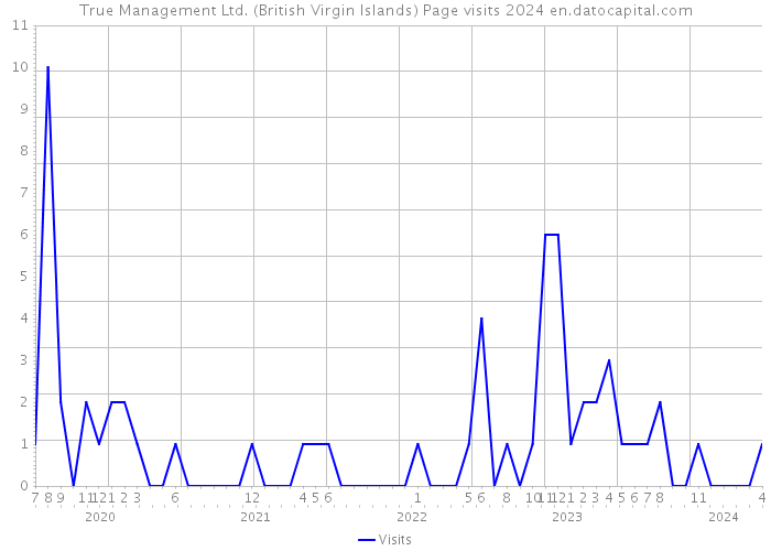 True Management Ltd. (British Virgin Islands) Page visits 2024 