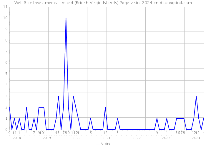 Well Rise Investments Limited (British Virgin Islands) Page visits 2024 