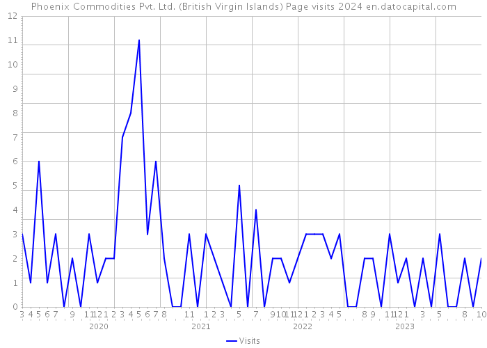Phoenix Commodities Pvt. Ltd. (British Virgin Islands) Page visits 2024 