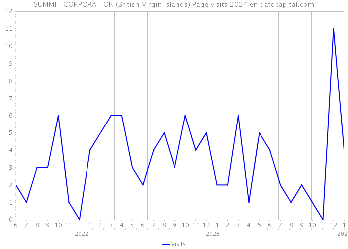 SUMMIT CORPORATION (British Virgin Islands) Page visits 2024 