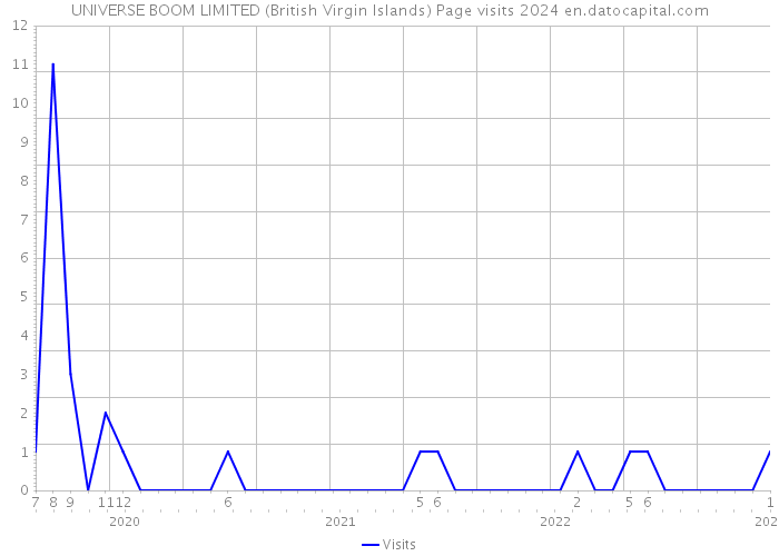 UNIVERSE BOOM LIMITED (British Virgin Islands) Page visits 2024 
