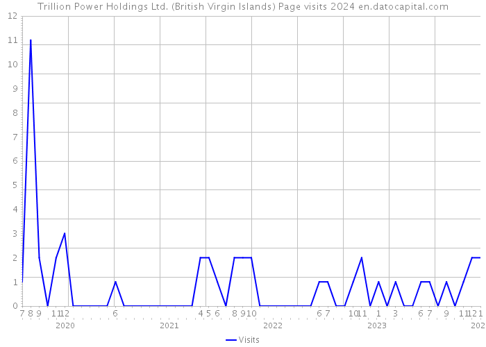 Trillion Power Holdings Ltd. (British Virgin Islands) Page visits 2024 