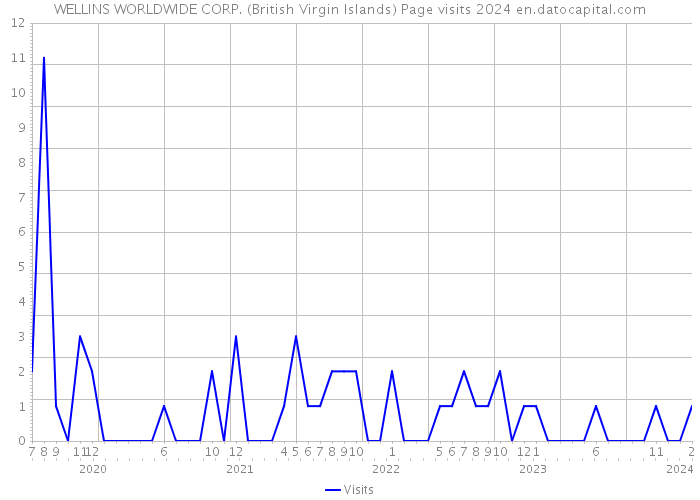 WELLINS WORLDWIDE CORP. (British Virgin Islands) Page visits 2024 
