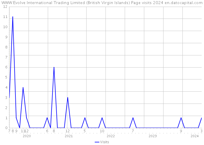WWW Evolve International Trading Limited (British Virgin Islands) Page visits 2024 