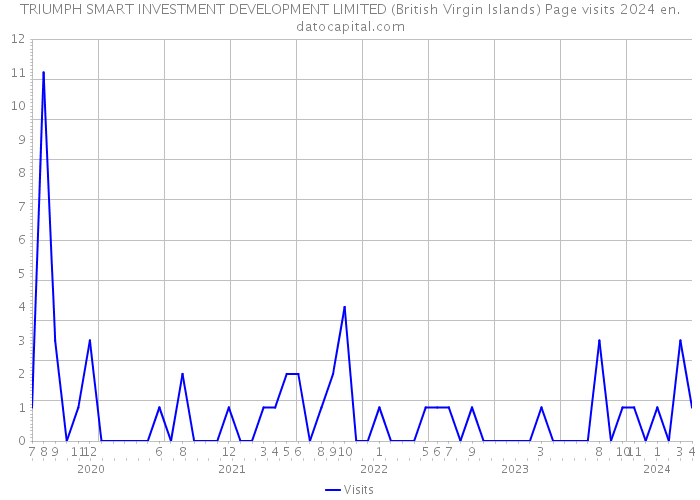 TRIUMPH SMART INVESTMENT DEVELOPMENT LIMITED (British Virgin Islands) Page visits 2024 