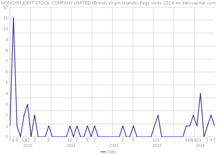 HONGXIN JOINT STOCK COMPANY LIMITED (British Virgin Islands) Page visits 2024 