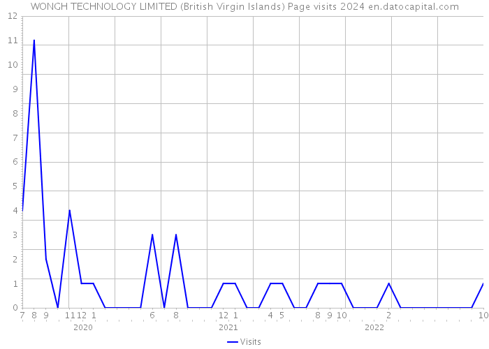 WONGH TECHNOLOGY LIMITED (British Virgin Islands) Page visits 2024 
