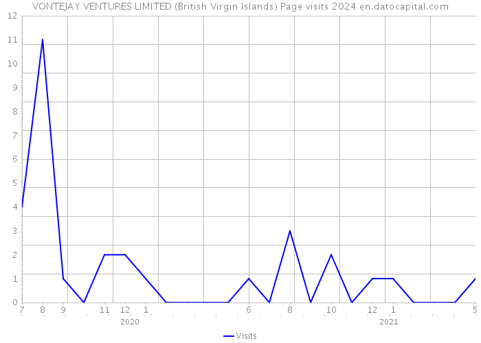 VONTEJAY VENTURES LIMITED (British Virgin Islands) Page visits 2024 