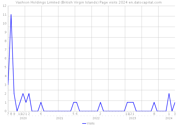 Vashion Holdings Limited (British Virgin Islands) Page visits 2024 
