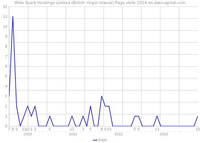 Wide Spark Holdings Limited (British Virgin Islands) Page visits 2024 