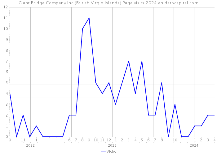 Giant Bridge Company Inc (British Virgin Islands) Page visits 2024 