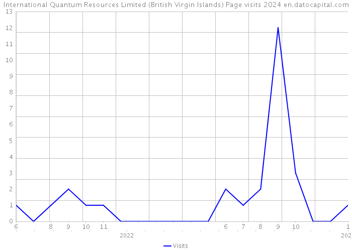 International Quantum Resources Limited (British Virgin Islands) Page visits 2024 
