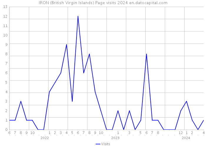IRON (British Virgin Islands) Page visits 2024 