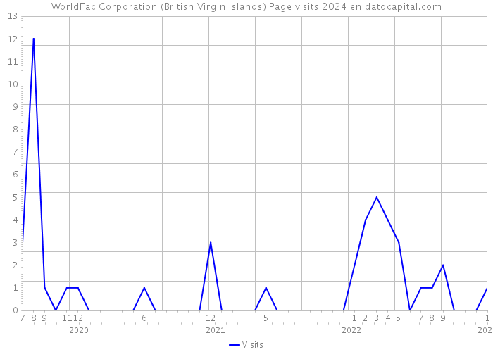 WorldFac Corporation (British Virgin Islands) Page visits 2024 