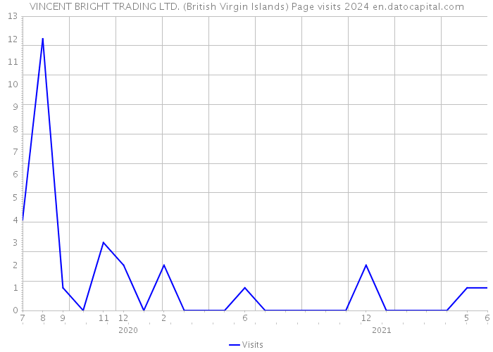 VINCENT BRIGHT TRADING LTD. (British Virgin Islands) Page visits 2024 