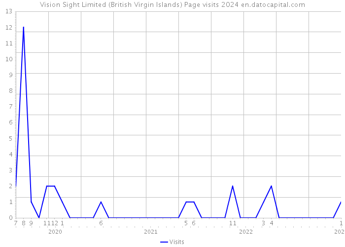 Vision Sight Limited (British Virgin Islands) Page visits 2024 