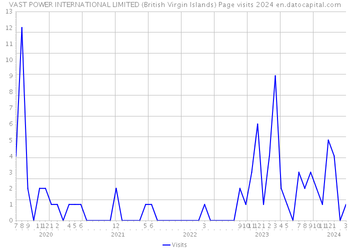 VAST POWER INTERNATIONAL LIMITED (British Virgin Islands) Page visits 2024 