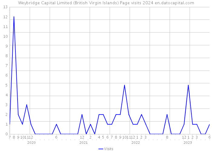 Weybridge Capital Limited (British Virgin Islands) Page visits 2024 