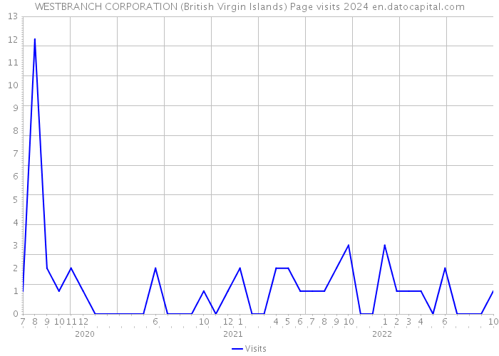 WESTBRANCH CORPORATION (British Virgin Islands) Page visits 2024 