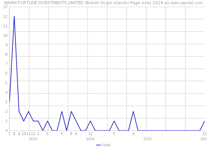 WARM FORTUNE INVESTMENTS LIMITED (British Virgin Islands) Page visits 2024 