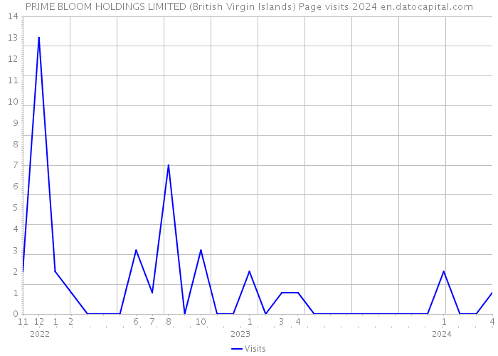 PRIME BLOOM HOLDINGS LIMITED (British Virgin Islands) Page visits 2024 