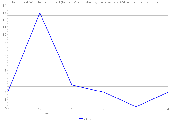 Bon Profit Worldwide Limited (British Virgin Islands) Page visits 2024 