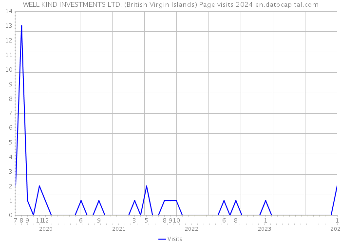 WELL KIND INVESTMENTS LTD. (British Virgin Islands) Page visits 2024 