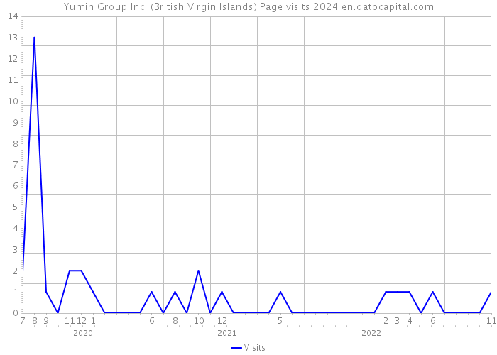 Yumin Group Inc. (British Virgin Islands) Page visits 2024 