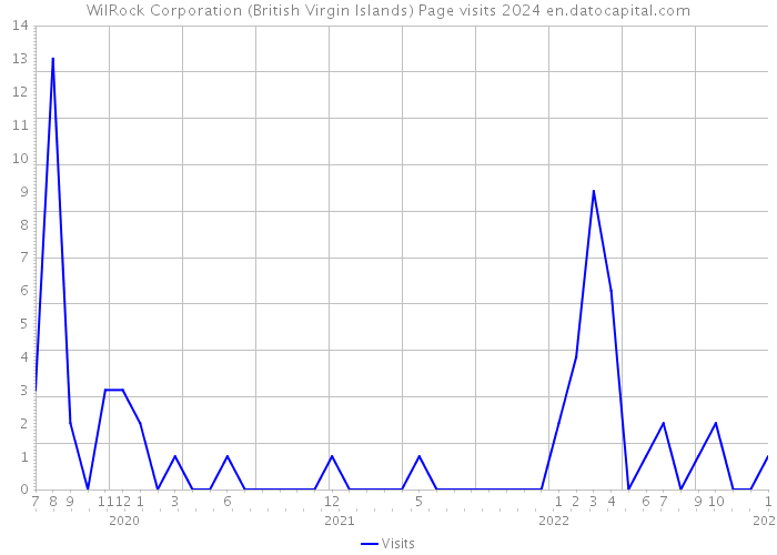 WilRock Corporation (British Virgin Islands) Page visits 2024 