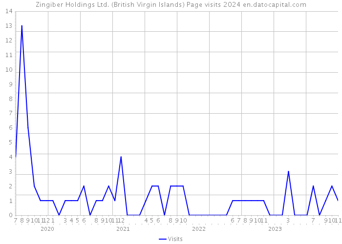 Zingiber Holdings Ltd. (British Virgin Islands) Page visits 2024 