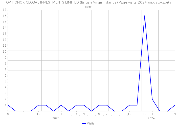 TOP HONOR GLOBAL INVESTMENTS LIMITED (British Virgin Islands) Page visits 2024 