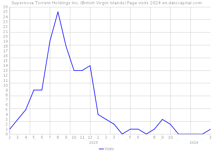 Supernova Torrent Holdings Inc. (British Virgin Islands) Page visits 2024 
