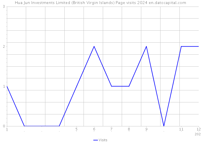 Hua Jun Investments Limited (British Virgin Islands) Page visits 2024 