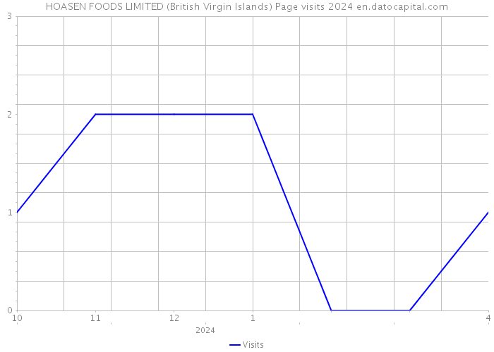 HOASEN FOODS LIMITED (British Virgin Islands) Page visits 2024 