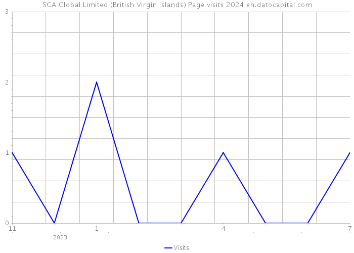 SCA Global Limited (British Virgin Islands) Page visits 2024 