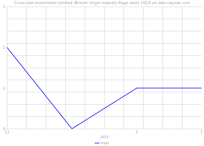 Conscium Investment Limited (British Virgin Islands) Page visits 2024 