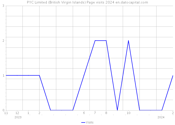 PYC Limited (British Virgin Islands) Page visits 2024 