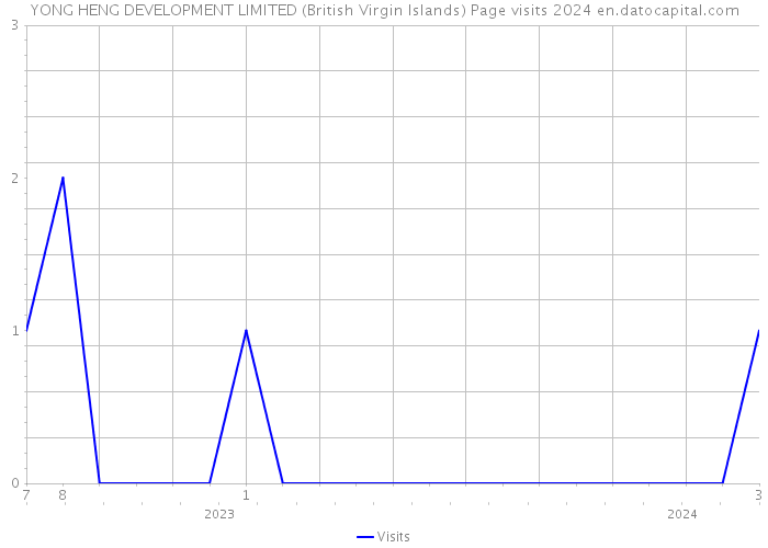 YONG HENG DEVELOPMENT LIMITED (British Virgin Islands) Page visits 2024 