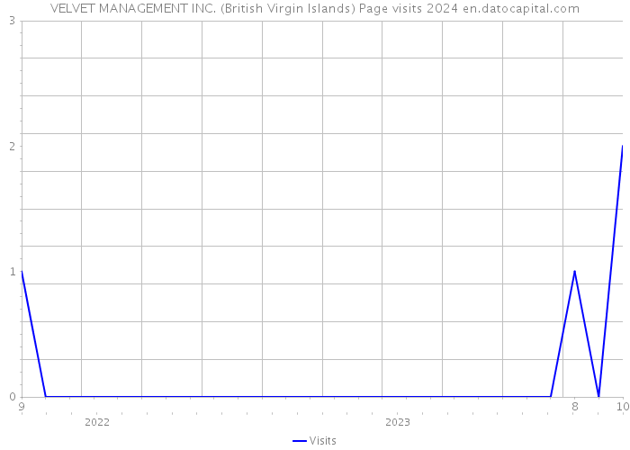 VELVET MANAGEMENT INC. (British Virgin Islands) Page visits 2024 